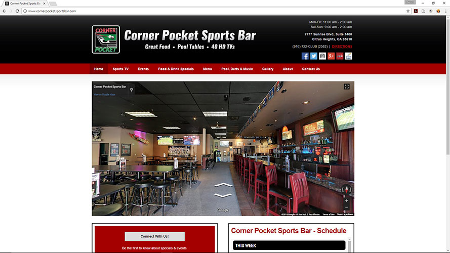Corner Pocket Website