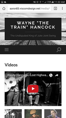 Wayne 'The Train' Hancock Website